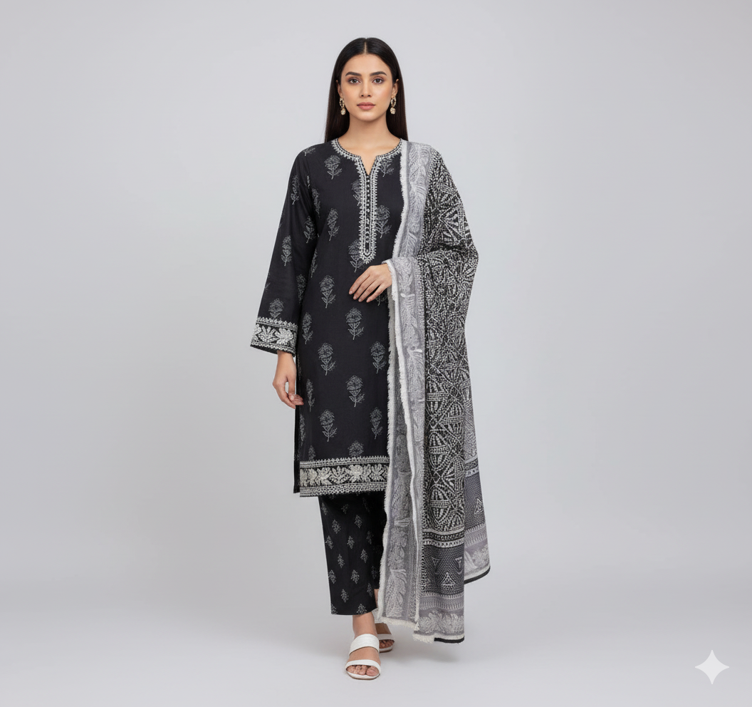 ORIENT 3pc Printed KHADDAR Collection