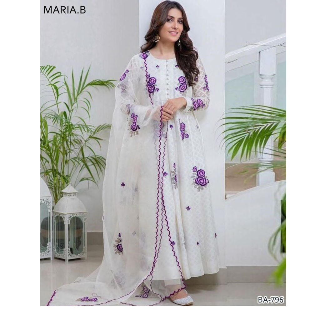 Unstitched 3PC Collection Imperial Violet