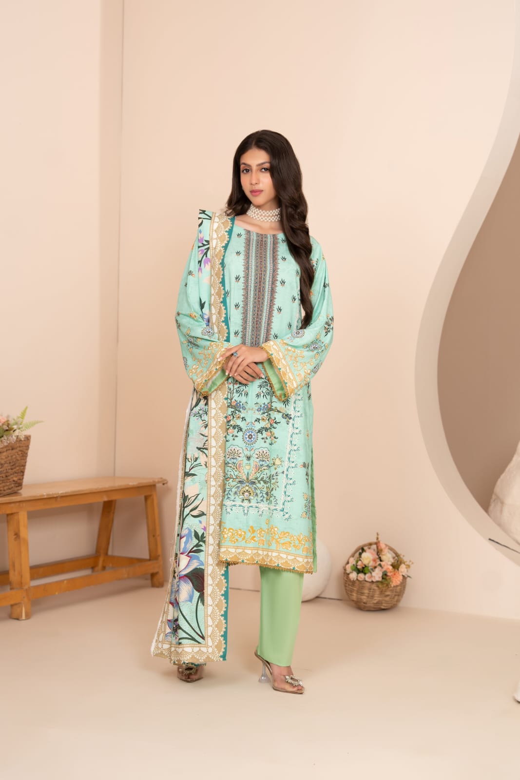 Unstitched 3PC Collection Imperial Violet