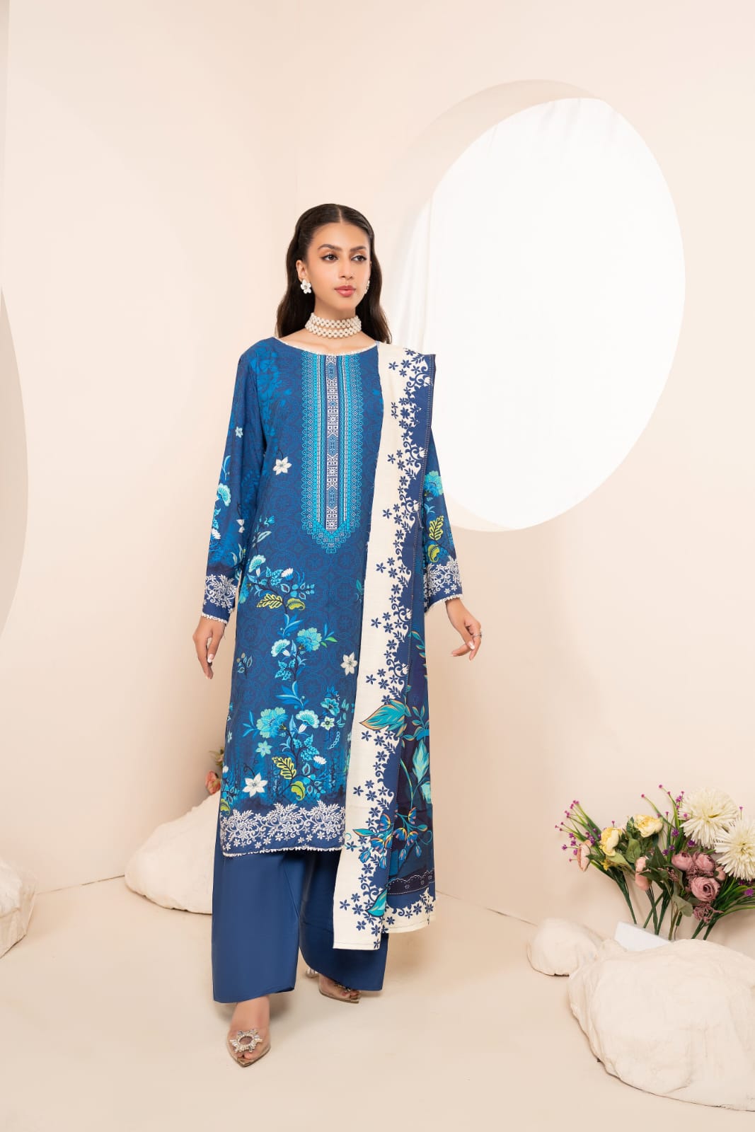 Unstitched 3PC Collection Imperial Violet